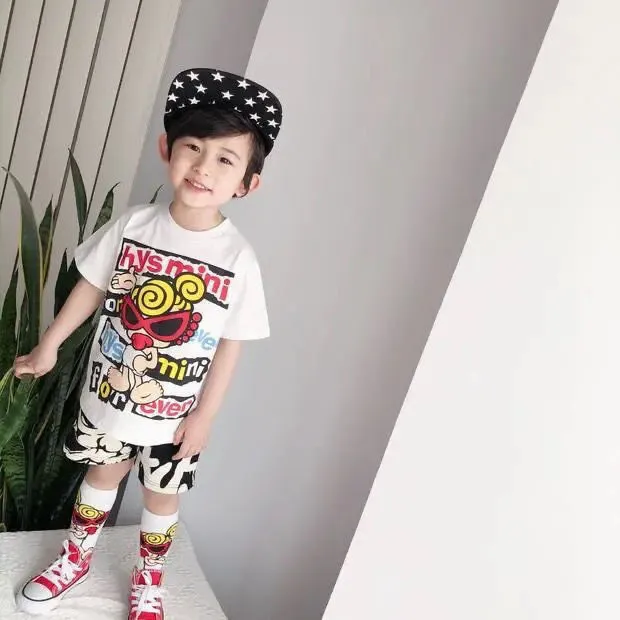 【90-160cm】大流行 新作 2色展開 トップス 男の子 半袖 Ｔシャツ