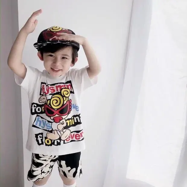 【90-160cm】大流行 新作 2色展開 トップス 男の子 半袖 Ｔシャツ