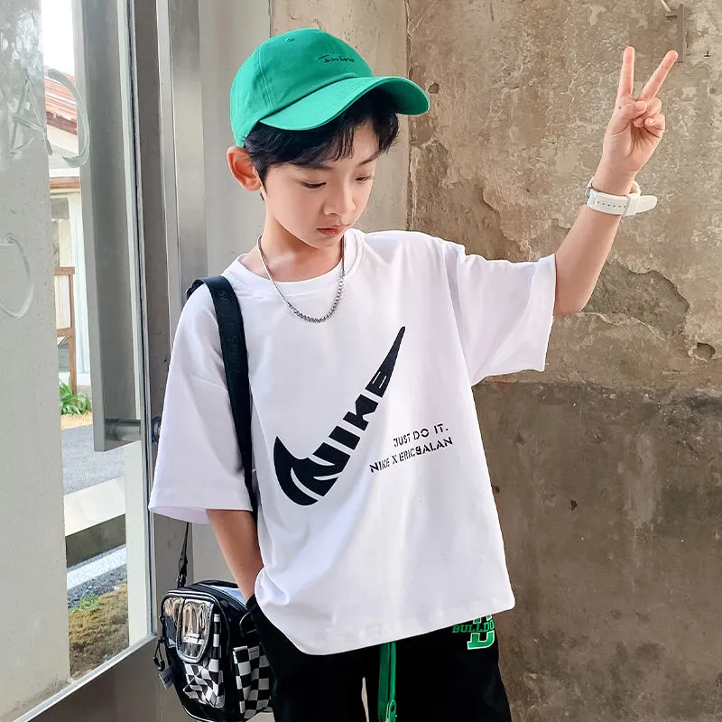 【90-160cm】超人気 シンプル 配色 快適 コットン 半袖 男の子 Ｔシャツ