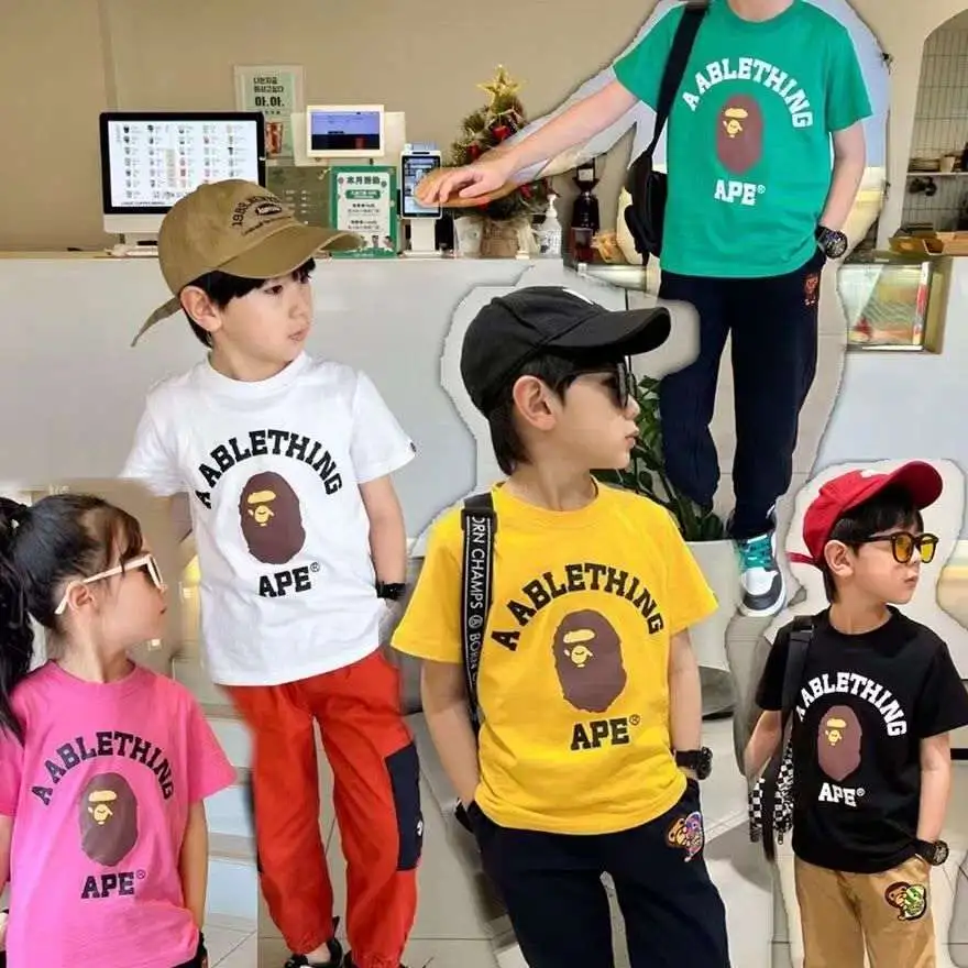 【90-160cm】よく売れる コットン 合わせやすい トレンド カートゥーン 着心地良い Tシャツ