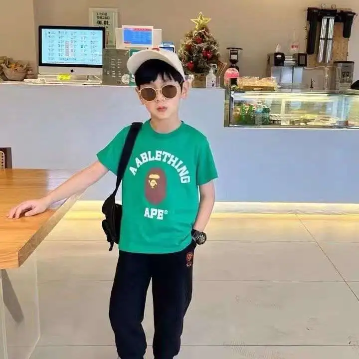 【90-160cm】よく売れる コットン 合わせやすい トレンド カートゥーン 着心地良い Tシャツ