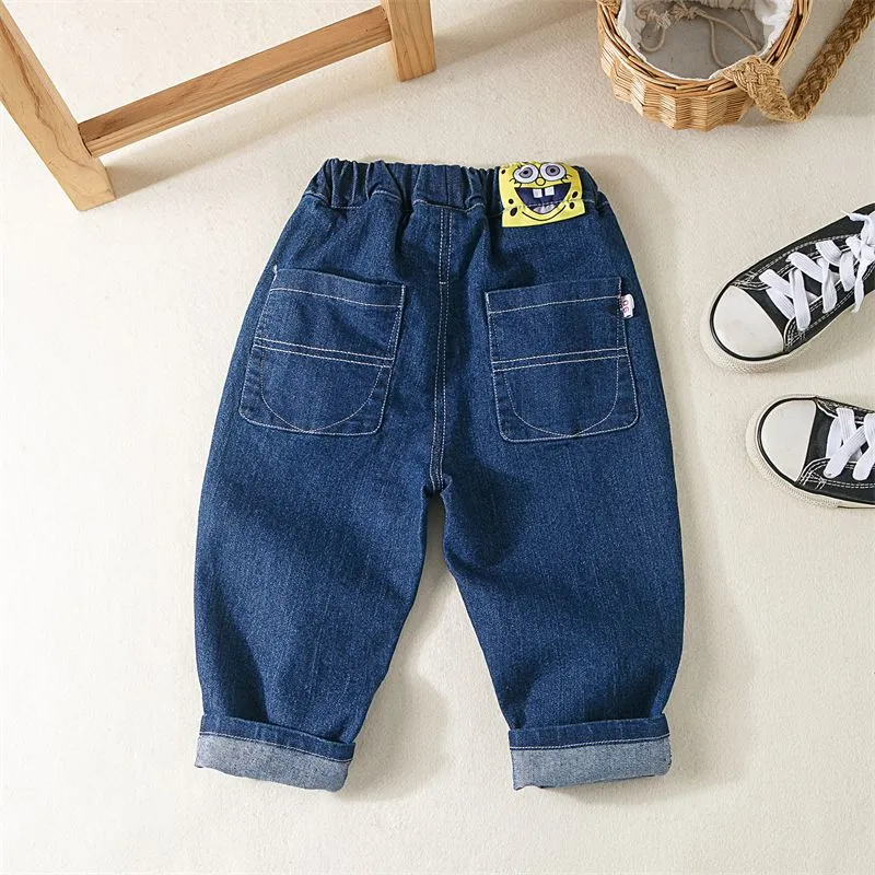 【80-130】大人気 履きやすい 動きやすい ルーズ 可愛い デニムパンツ