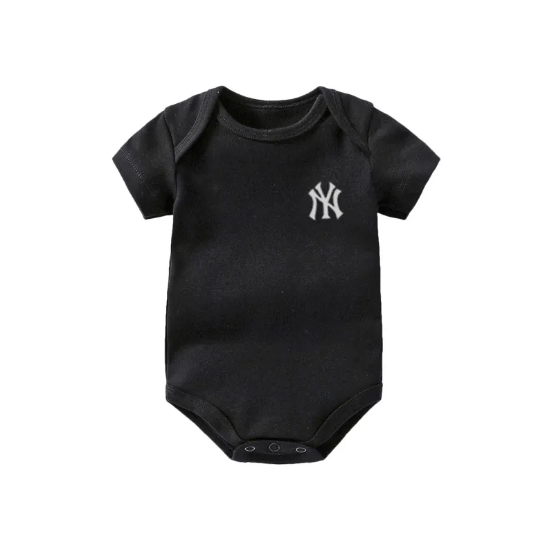 【66-90cm】おすすめ 元気いっぱい ファッション 新作  多色展開  ラウンドネック 夏 無地 新生児 ロンパース