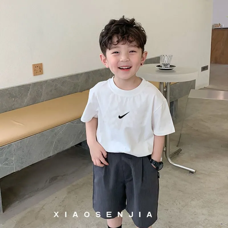 【90-160cm】気質満点 今季も大流行 シンプル 3色選べる ゆったり 半袖 Ｔシャツ