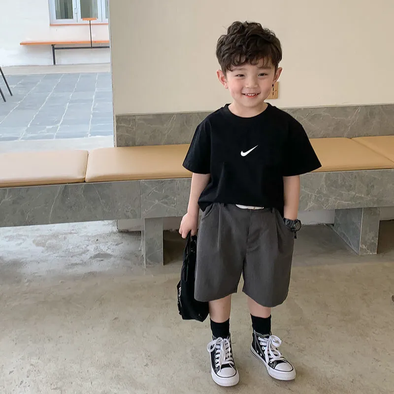 【90-160cm】気質満点 今季も大流行 シンプル 3色選べる ゆったり 半袖 Ｔシャツ