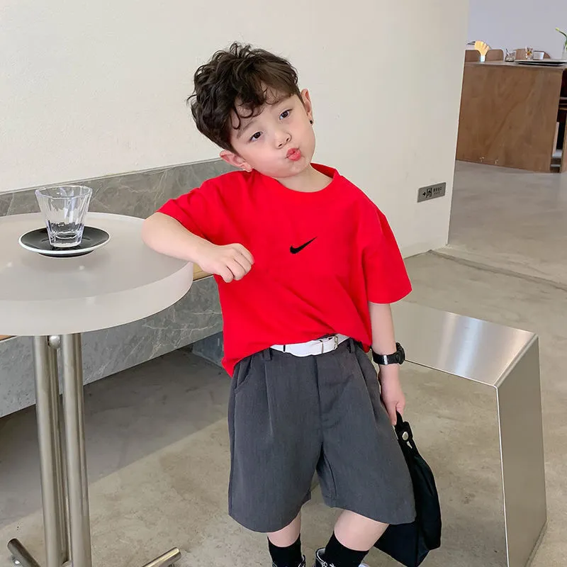 【90-160cm】気質満点 今季も大流行 シンプル 3色選べる ゆったり 半袖 Ｔシャツ