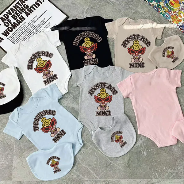 【66-90cm】好感度100％ 人気上昇中 新作 日常 5色選べる プリント カートゥーン 新生児 ロンパース