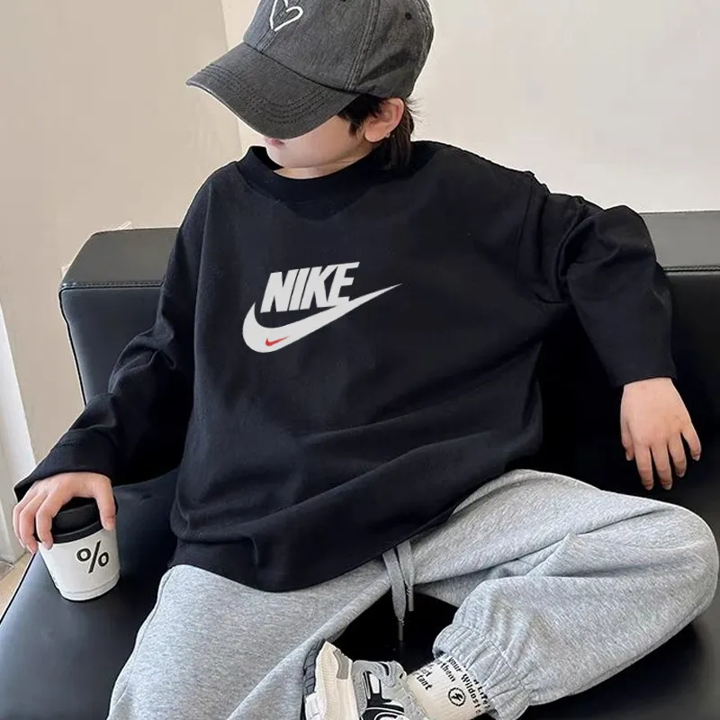 【90-160cm】おすすめ シンプル アルファベット トレンド カジュアル 着心地良い 長袖 Tシャツ