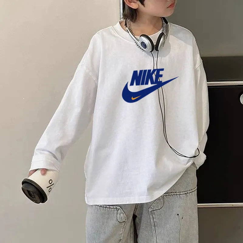 【90-160cm】おすすめ シンプル アルファベット トレンド カジュアル 着心地良い 長袖 Tシャツ