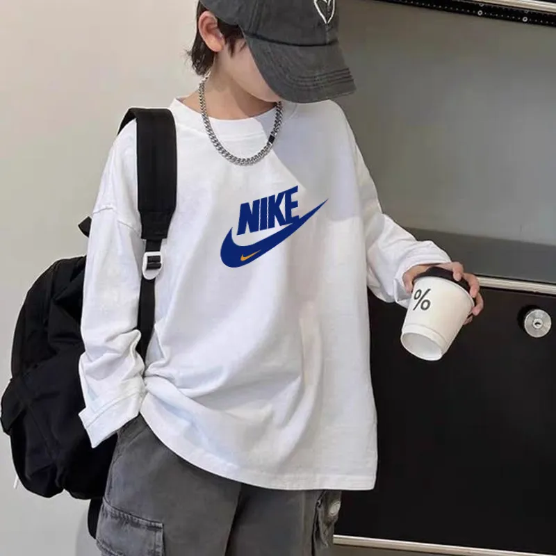 【90-160cm】おすすめ シンプル アルファベット トレンド カジュアル 着心地良い 長袖 Tシャツ