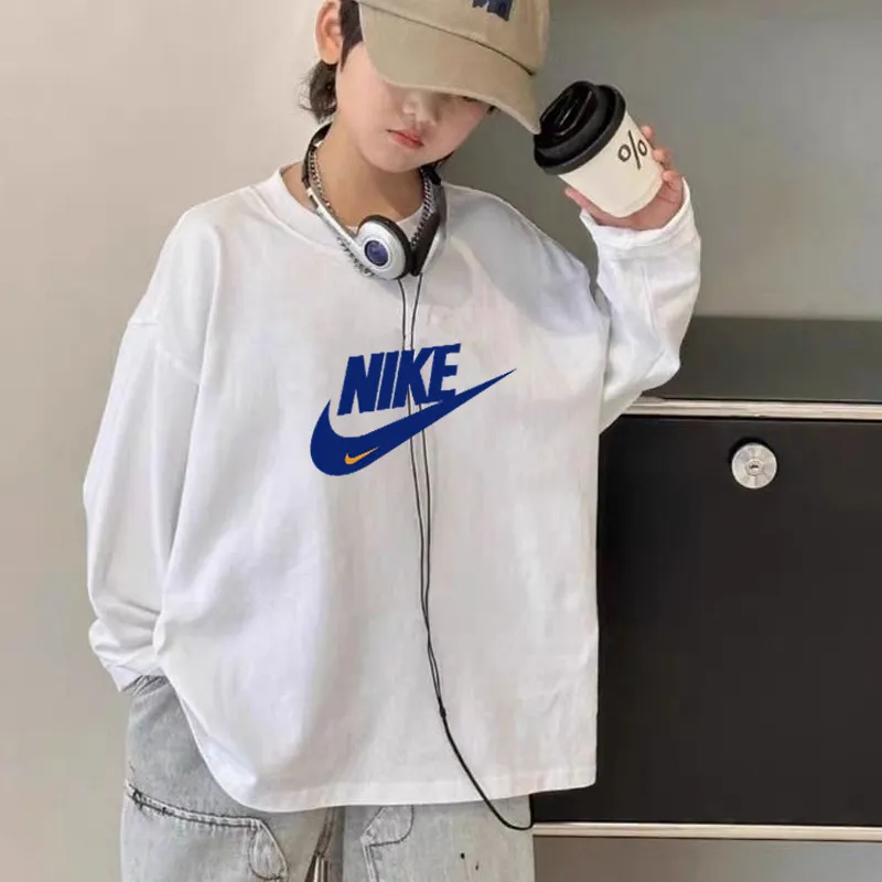 【90-160cm】おすすめ シンプル アルファベット トレンド カジュアル 着心地良い 長袖 Tシャツ