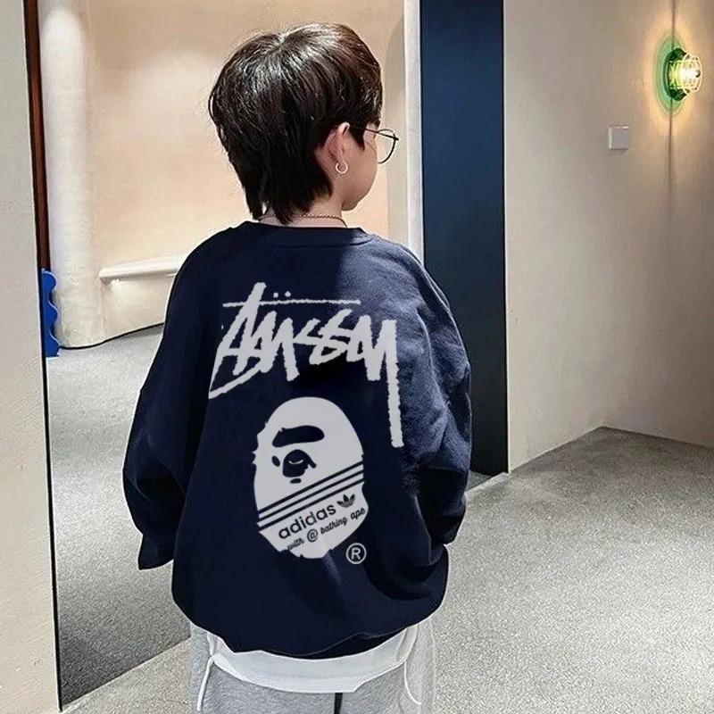 【90-160cm】超人気商品 合わせやすい カジュアル 今季も大流行  プリント 男の子 トレーナー