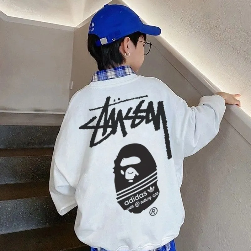 【90-160cm】超人気商品 合わせやすい カジュアル 今季も大流行  プリント 男の子 トレーナー