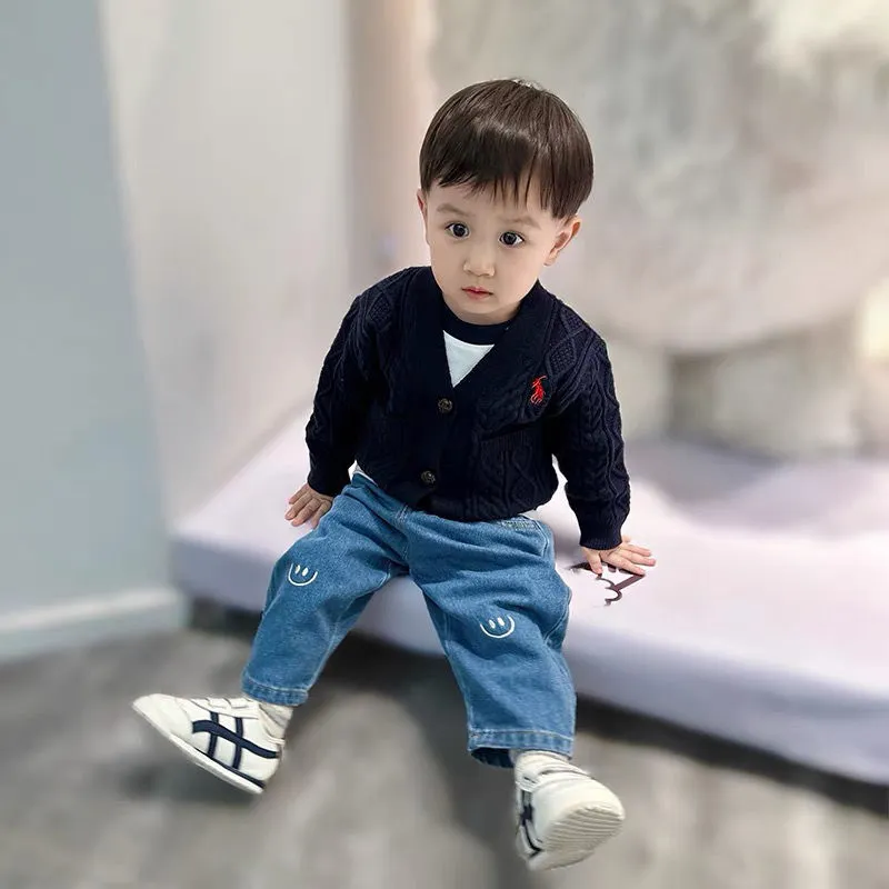 【73-130cm】絶対見逃さないで 着心地良い カジュアル 合わせやすい ベビー 男の子 ニット カーディガン