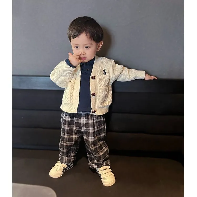 【73-130cm】絶対見逃さないで 着心地良い カジュアル 合わせやすい ベビー 男の子 ニット カーディガン