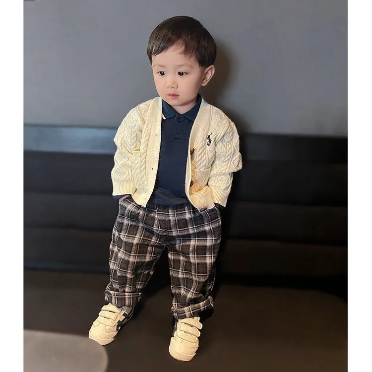 【73-130cm】絶対見逃さないで 着心地良い カジュアル 合わせやすい ベビー 男の子 ニット カーディガン