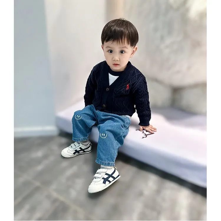 【73-130cm】絶対見逃さないで 着心地良い カジュアル 合わせやすい ベビー 男の子 ニット カーディガン