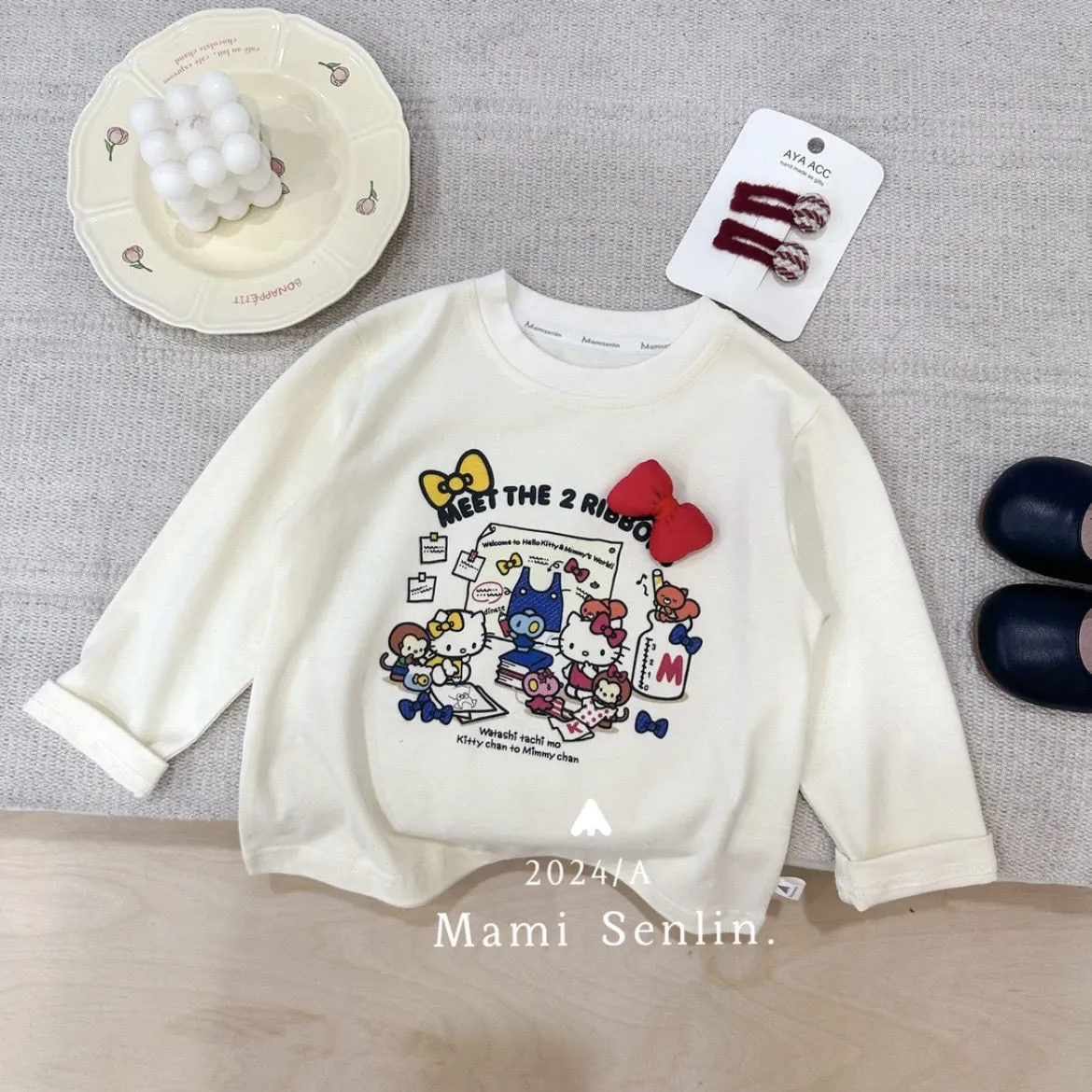 【90-140cm】超人気商品 大活躍 オシャレ カートゥーン 可愛い 女の子 長袖 Ｔシャツ