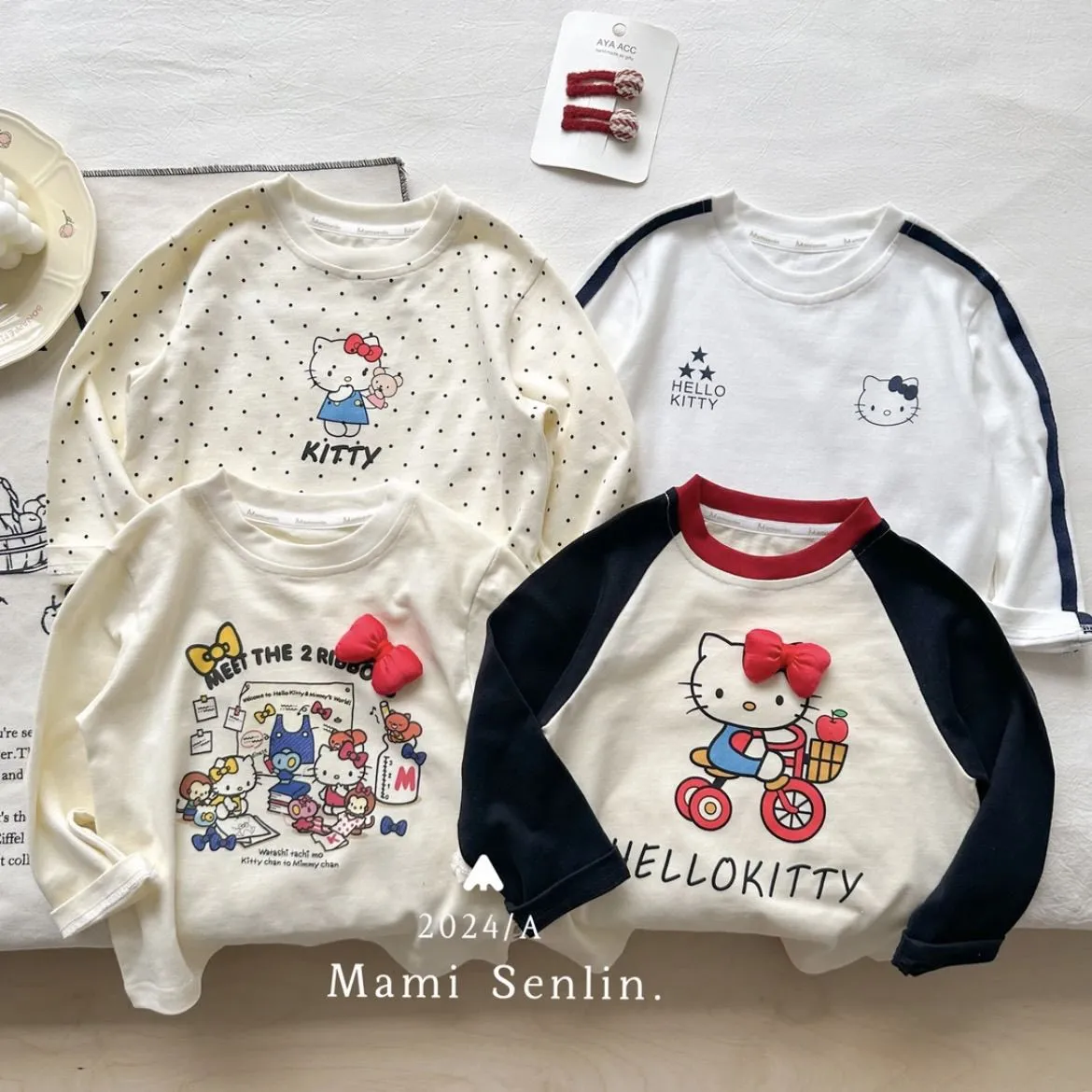 【90-140cm】超人気商品 大活躍 オシャレ カートゥーン 可愛い 女の子 長袖 Ｔシャツ