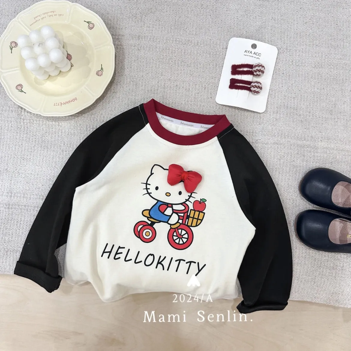 【90-140cm】超人気商品 大活躍 オシャレ カートゥーン 可愛い 女の子 長袖 Ｔシャツ