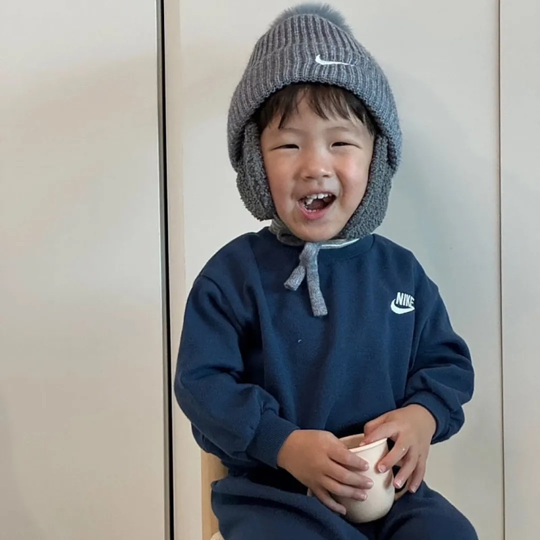 大注目 シンプル トレンド 合わせやすい 防寒 こども ニット 帽子