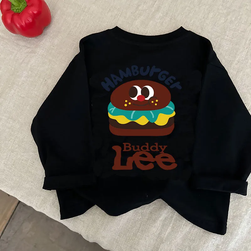 【80-140cm】元気いっぱい 合わせやすい カートゥーン アルファベット 快適 長袖 Ｔシャツ