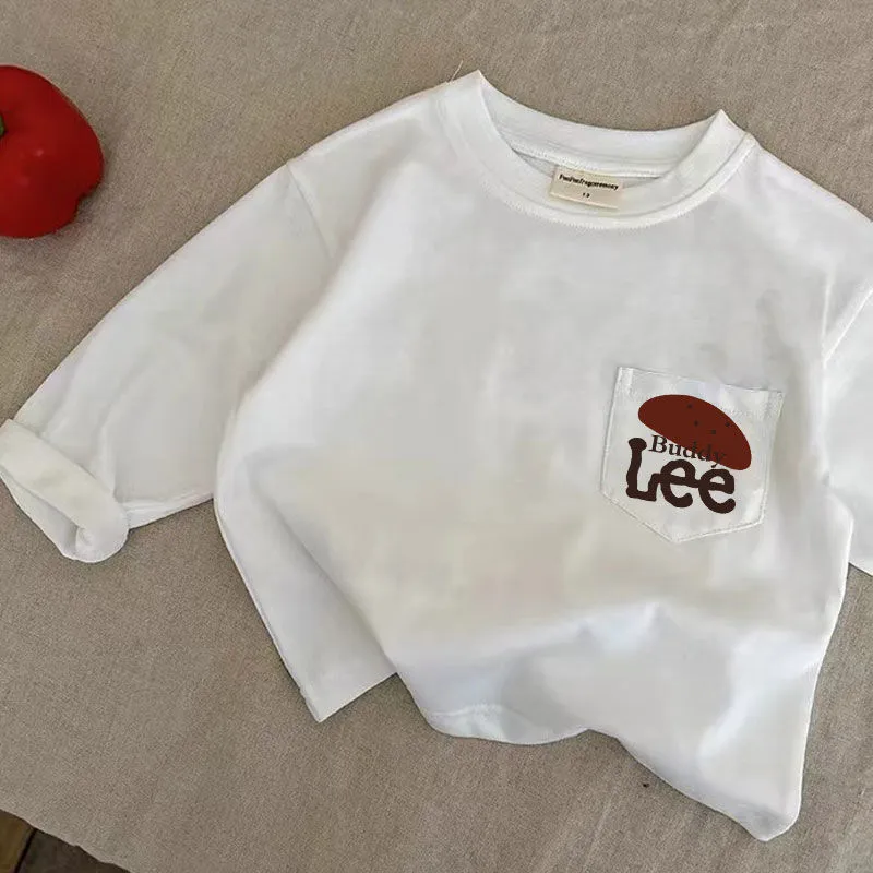 【80-140cm】元気いっぱい 合わせやすい カートゥーン アルファベット 快適 長袖 Ｔシャツ