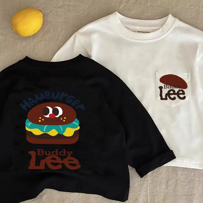 【80-140cm】元気いっぱい 合わせやすい カートゥーン アルファベット 快適 長袖 Ｔシャツ