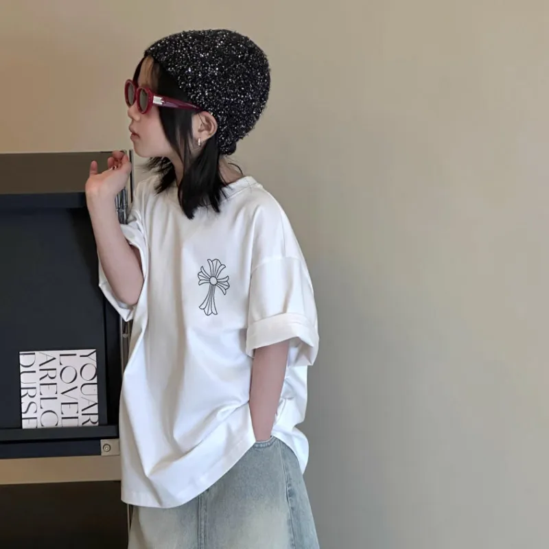 【90-160cm】リラックス感ある 大活躍 カジュアル 快適 女の子 半袖 Ｔシャツ