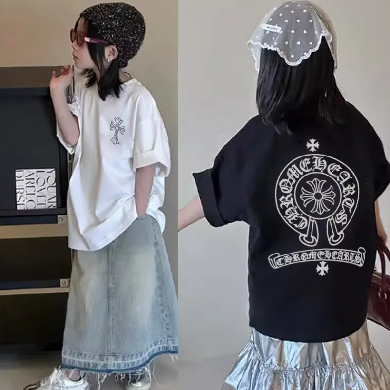 【90-160cm】リラックス感ある 大活躍 カジュアル 快適 女の子 半袖 Ｔシャツ