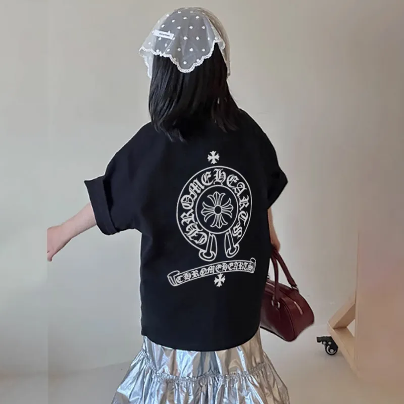 【90-160cm】リラックス感ある 大活躍 カジュアル 快適 女の子 半袖 Ｔシャツ