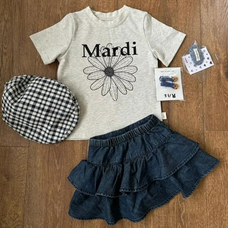 【90-160cm】人気爆発中 大注目 カジュアル 定番 オシャレ 花柄 女の子 半袖 Ｔシャツ