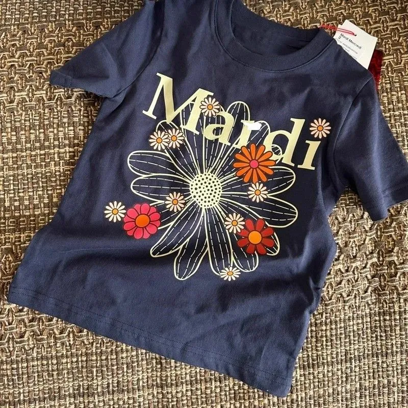 【90-160cm】人気爆発中 大注目 カジュアル 定番 オシャレ 花柄 女の子 半袖 Ｔシャツ