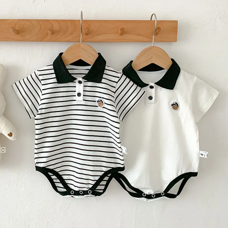 【66-100cm】絶対欲しい 大人気　着心地良い 質感いい シンプル ベビー 半袖 ロンパース