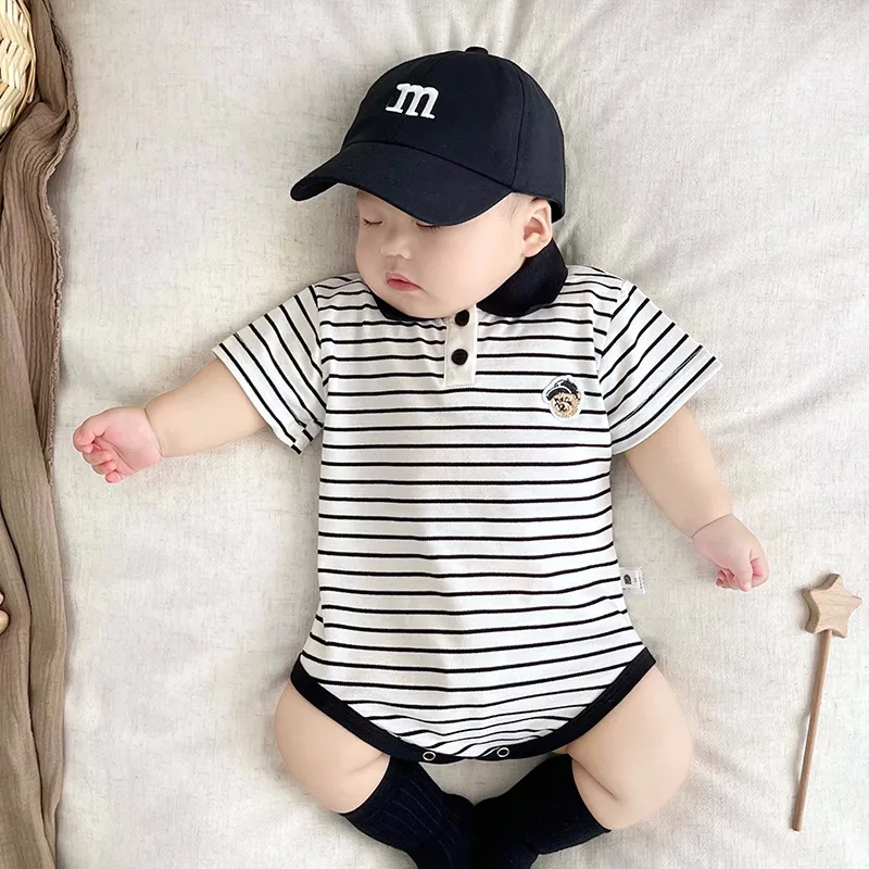 【66-100cm】絶対欲しい 大人気　着心地良い 質感いい シンプル ベビー 半袖 ロンパース