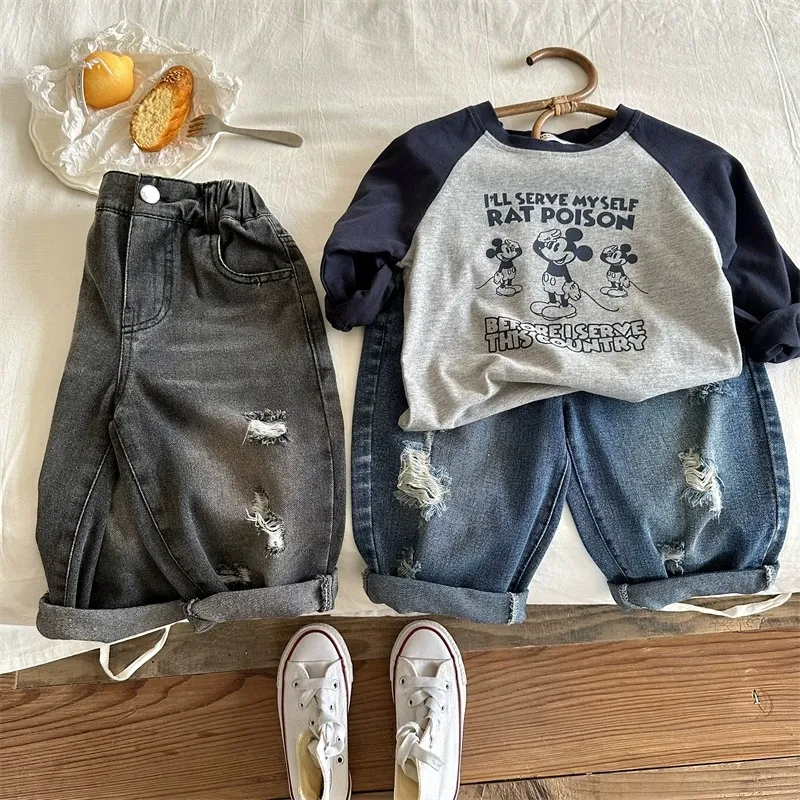 【80-150cm】人気上昇中 大注目 配色 カートゥーン 合わせやすい 長袖 Ｔシャツ