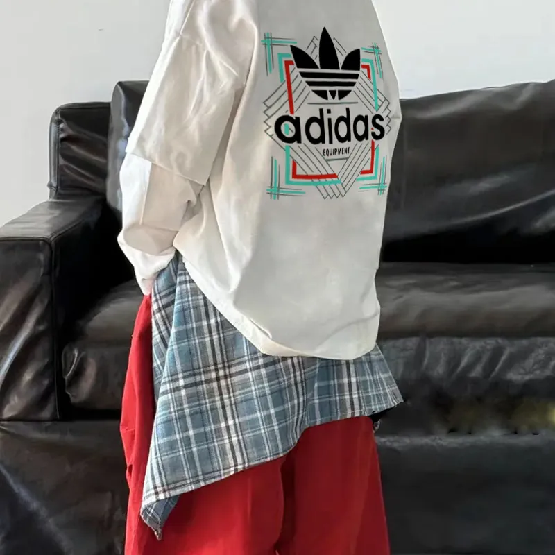 【100-150cm】トレンド感満点 ユニーク レイヤード クール 男の子 長袖 Ｔシャツ