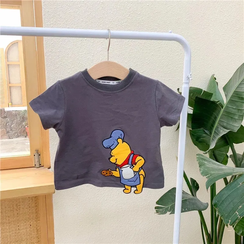 【80-150cm】好感度100％  カジュアル カートゥーン 可愛い 合わせやすい 半袖 Ｔシャツ