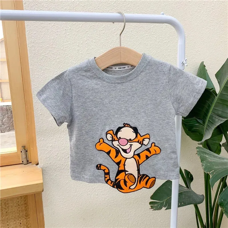 【80-150cm】好感度100％  カジュアル カートゥーン 可愛い 合わせやすい 半袖 Ｔシャツ