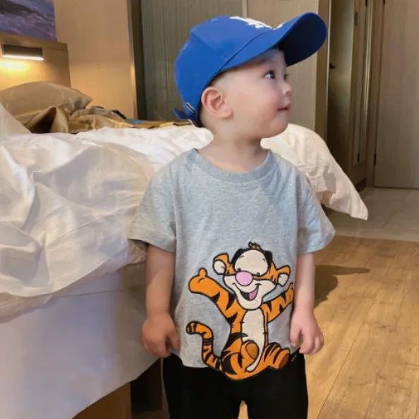 【80-150cm】好感度100％  カジュアル カートゥーン 可愛い 合わせやすい 半袖 Ｔシャツ