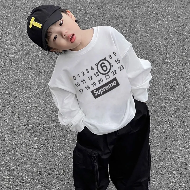 【90-160cm】リラックス感ある 大活躍 カジュアル 着やすい シンプル 男の子 長袖 Ｔシャツ