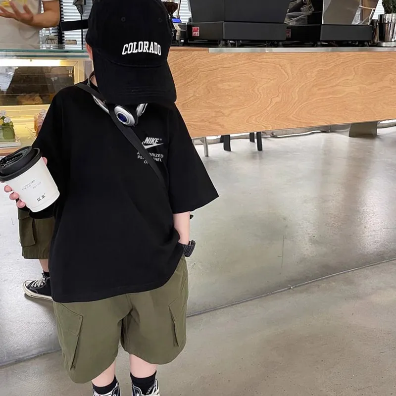 【90-160cm】人気爆発中  売れ筋 アルファベット カジュアル 男の子 半袖 Ｔシャツ