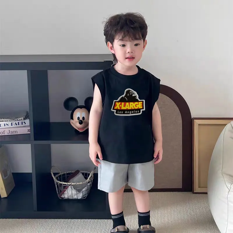 【90-160cm】コンフォート感抜群 大注目  カジュアル 快適 男の子 タンクトップ