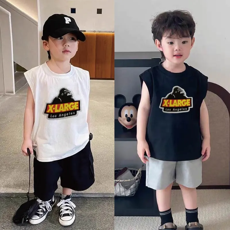 【90-160cm】コンフォート感抜群 大注目  カジュアル 快適 男の子 タンクトップ