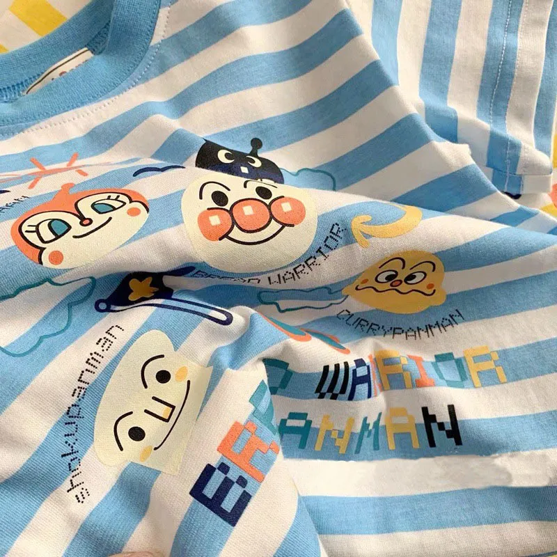 【80-150cm】人気上昇中 大注目 カートゥーン ボーダー柄 可愛い 半袖 Ｔシャツ