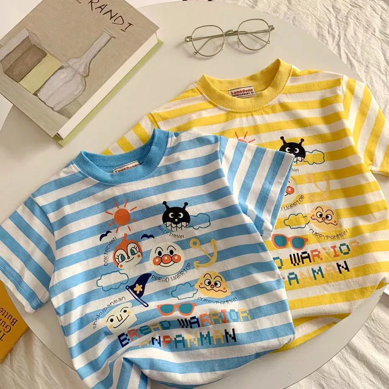 【80-150cm】人気上昇中 大注目 カートゥーン ボーダー柄 可愛い 半袖 Ｔシャツ