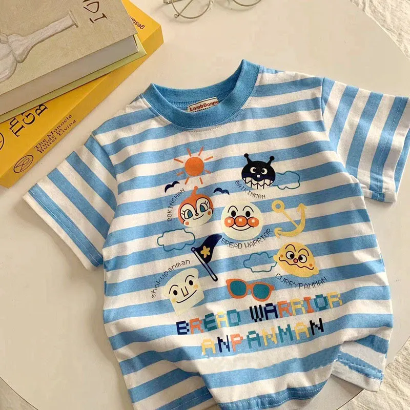 【80-150cm】人気上昇中 大注目 カートゥーン ボーダー柄 可愛い 半袖 Ｔシャツ
