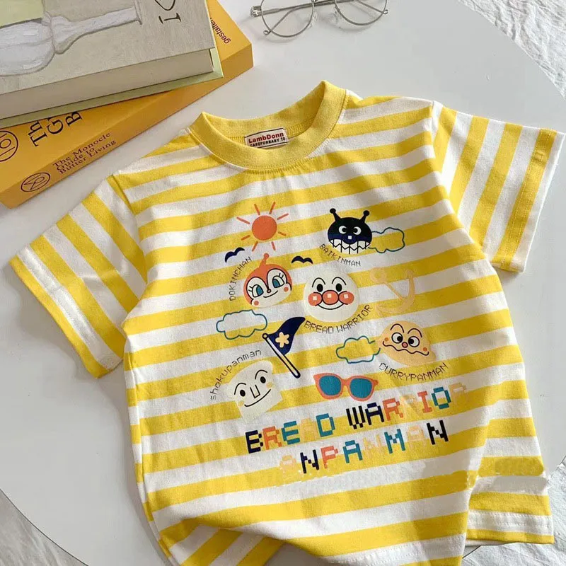 【80-150cm】人気上昇中 大注目 カートゥーン ボーダー柄 可愛い 半袖 Ｔシャツ