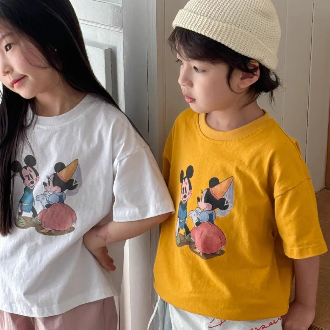 【90-150cm】元気いっぱい 大注目 カートゥーン 可愛い 通気性抜群 半袖 Ｔシャツ