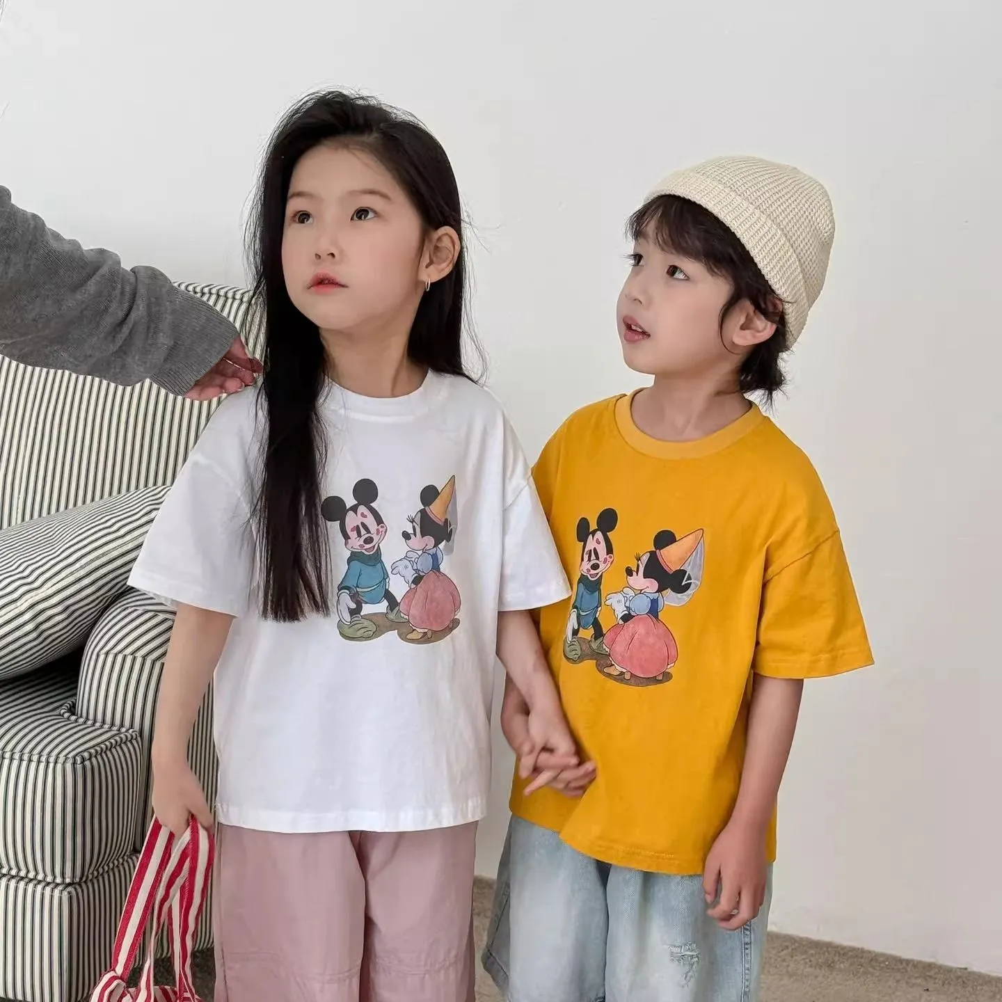 【90-150cm】元気いっぱい 大注目 カートゥーン 可愛い 通気性抜群 半袖 Ｔシャツ